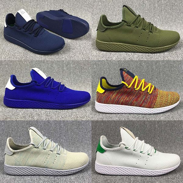 

originals pharrell williams x tennis hu primeknit men women running shoes sneaker runner sports shoes us 5-11