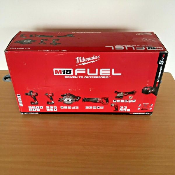 

Milwaukee m18fpp6b 503b 18v li ion cordle 6 piece kit 3x 5 0ah batterie new