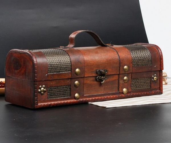 

vintage red wine box portable wood wine bags champagne bottle carrier wine storage box bar accessorie