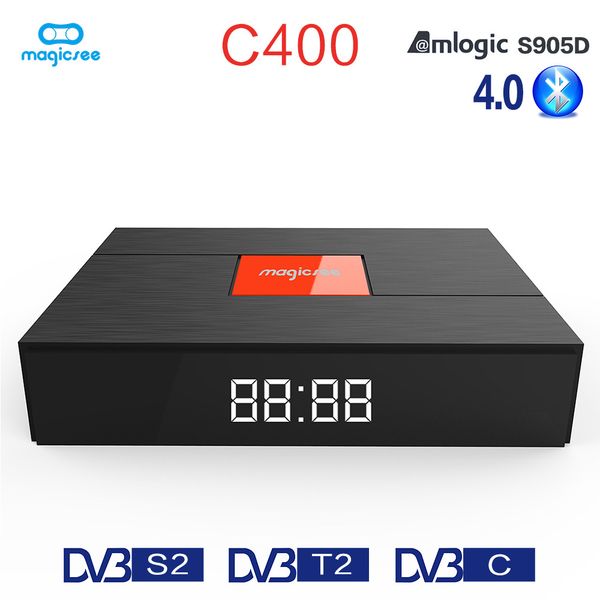 

Magic ee c400 dvb t2 2 c tv box android 7 1 amlogic 905d 2gb ram 16gb rom wifi et box bluetooth 4k media player
