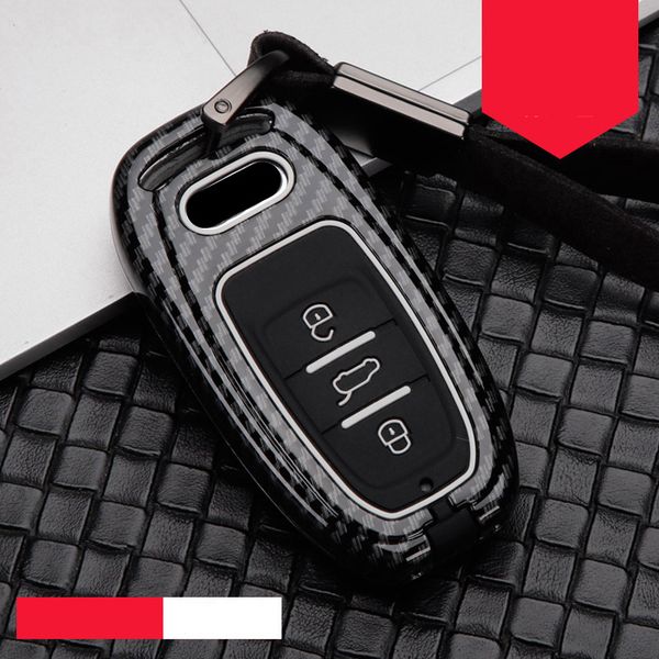 

new zinc alloy+silica gel car key protect case full cover for a6l a4l q5 a3 a4 a7 a8 b6 b7 b8 c8 q8 d5 2018 2019