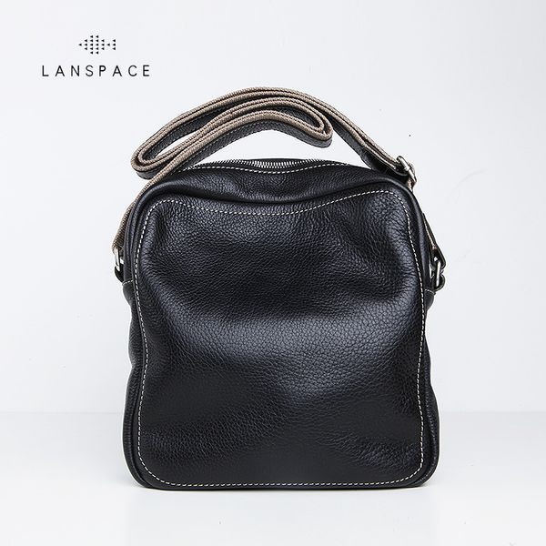 

lanspace men's leather shoulder bag handmade fashion casual men's messenger bags