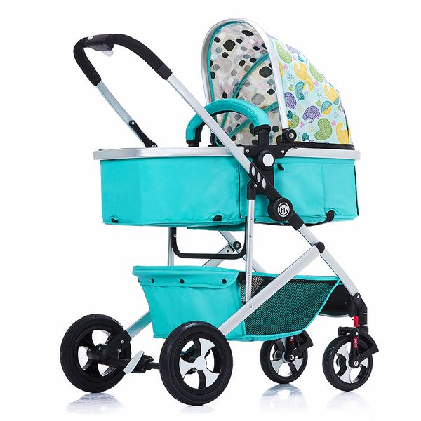 

european high-profile baby carriage two-way push baby stroller light folding can be lying two-use baby carts