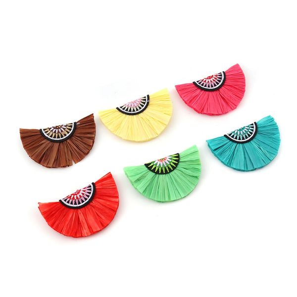 

doreenbeads fashion tassel pendant for diy & craft colorful tassel pendant charms 68mm(2 5/8") x 42mm(1 5/8"), 2 pcs, Black