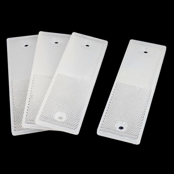

vehicle car trailer rectangle safety brake reflector caution warning plate 4pcs