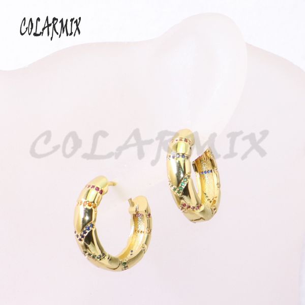 

3 pairs tiny zircon circle earrings round zircon earrings gift for lady crystal wholesale earring 50826, Silver