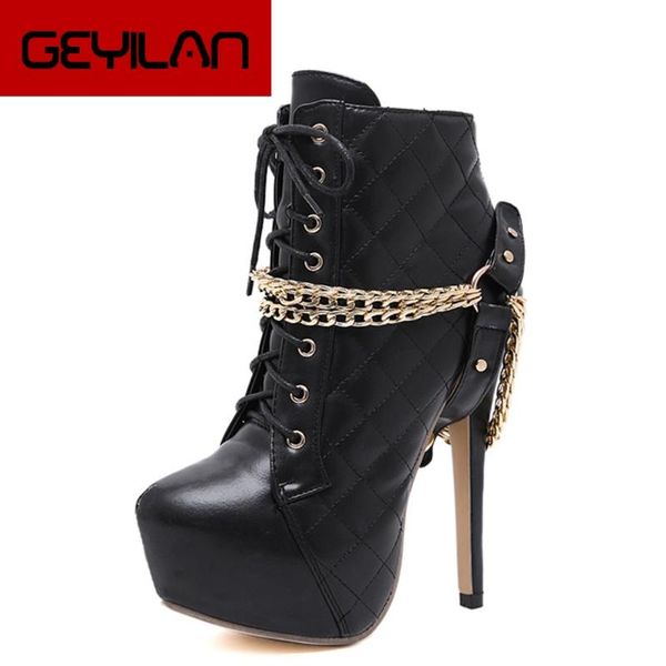 

fashion super high heels shoes women's party nightclub prom ankle boots women shoes motorcycles boots, Black