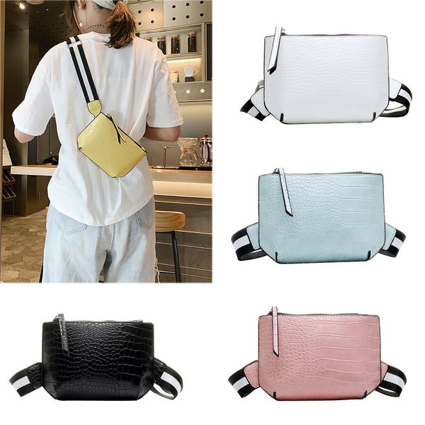 

женщины с конусами crossbody мода грудь карман на молнии карманные сумки на ремне личность небольшой квадратный пакет 2019 may24 p35