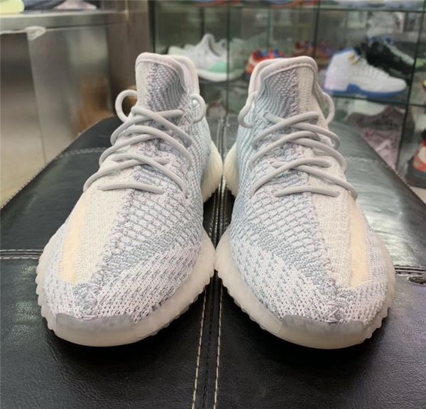 

2019 kanye west cloud white citrin reflective moonlight ice blue yellow running sports shoes 3m black mens women sneakers with box
