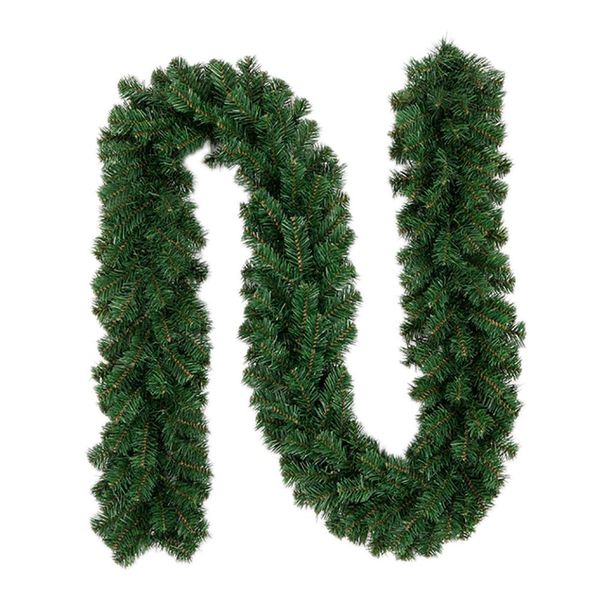 

2.7m new green christmas garland wreath xmas home party christmas decoration pine tree rattan hanging ornaments drop shipping