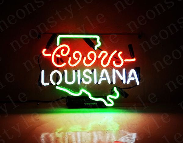 

coors light louisiana usa gift neon signs light real glass tube beer bar pub shop decorate homeroom girlsroom party decor bulbs sign 14 in