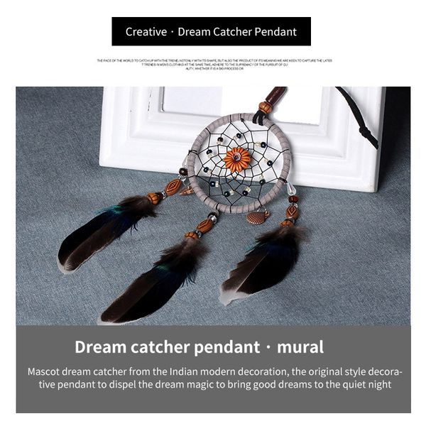 

car pendant feather hanging ornament handmade craft dream catcher net car pendant perfect gifts auto accessories safe