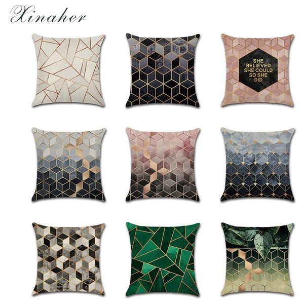 

geometric nordic cushion cover decorative cushion throw pillow cover cotton and linen case sofa bed decorative pillowcas