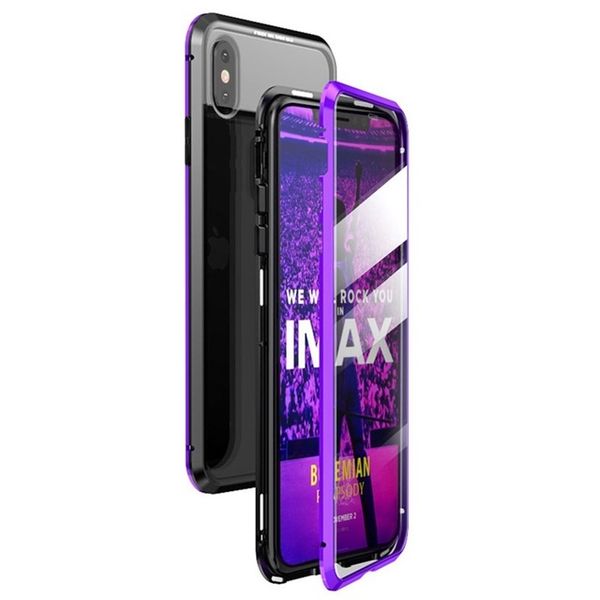 

магнитный металлический чехол для телефона iphone 7 8 6 6s plus двойной боковой чехол для iphone x xr xs 11 pro max закаленное стекло флип ч