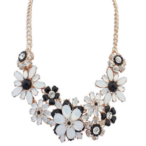 

new female fashion jewelry bohemian style rich fruit jelly color all-match pendant necklace wholesale -- 0898, Silver