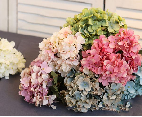 

artificial flowers silk hydrangea retro fake flowers for wedding party home decor diy silk flowers