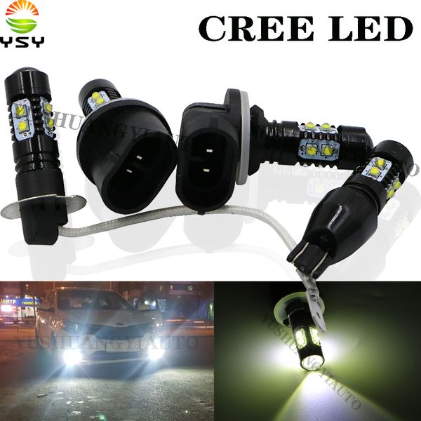 

ysy 30pcs car 881 led h3 led canbus super drl white 6 tail headlamp fog light daytime running light 12v auto motorcycle lamp
