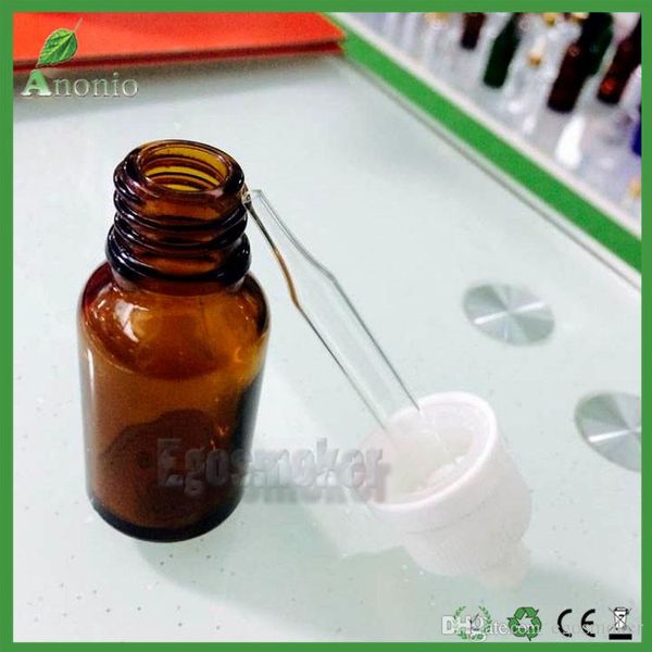 

wholesale 800pcs 5ml 10ml 15ml 50ml 30ml cosmetic e-liquid bottles brown glass dropper bottles oil glass ejuice bottles