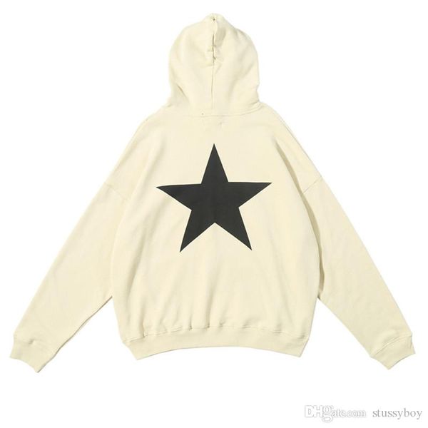 

известные зимы mens стилиста hoodie вскользь hip hop хлопок мужчины женщины black star print толстовки толстовки толстовка размер s-xl