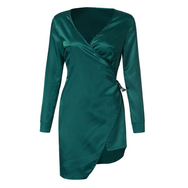 

women dress babydoll sleepwear robes long sleeve high slit belted nightwear sleeping women pajamas 6.27 0.5, Black;red