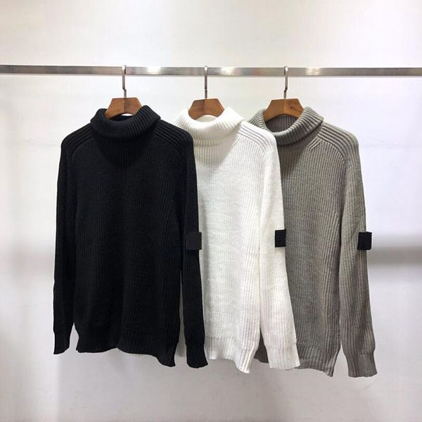 

зима мужские свитера высокого шеи теплый свитер мужчины водолазка модельер мужские свитера slim fit пуловер мужчины трикотаж, White;black