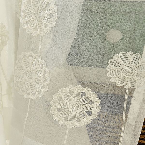 

embroidered voile curtains for living room kitchen white tulle for windows curtains children room kids bedroom textile home