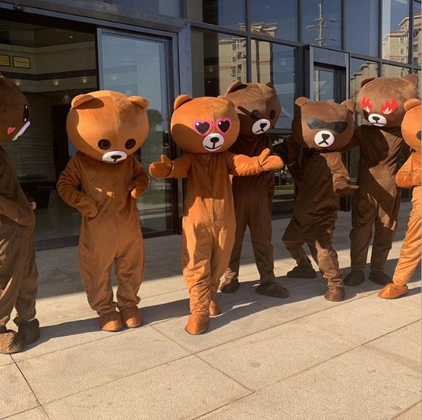 

lovely cartoon bear mascot costumes cute plush bear costumes stage props distributing leaflets tool surprise proposal tool, Red;yellow