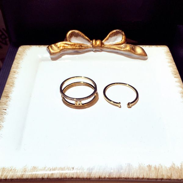 

2019 fashion gold number 1314 rings for women beautiful gorgeous lovers' ring engagement ring jewelry nice gifts anillos mujer, Slivery;golden