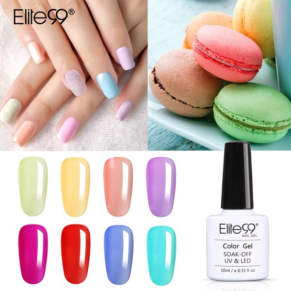 

elite99 10ml macaron color gel nail polish all for manicure semi permanent uv gel varnish soak off nail art primer polish, Red;pink