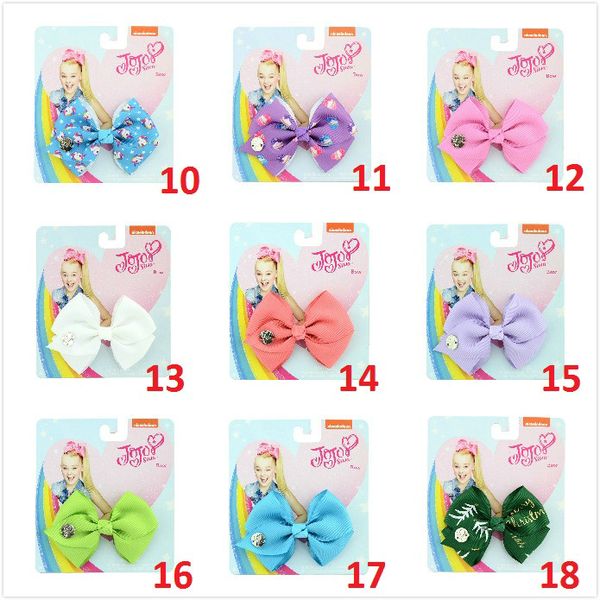 

3.5 inch cunicore christmas baby girls jojo siwa bows print grosgrain ribbon hairclip barrettes bowknot hairpins hair accessory dhl, Slivery;white