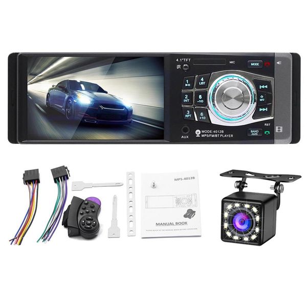 

1 din автомобильный mp5 плеер райдо 4,1 дюйма авто аудио стерео fm bluetooth плеер с управлением рулевого колеса поддержка камеры заднего ви