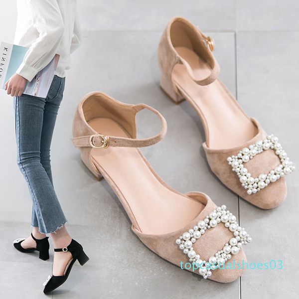 

women high heel sandals internet celebrity favorate beach sandals flock upper rubber sole fashion designer sandals ty-87 t03, Black