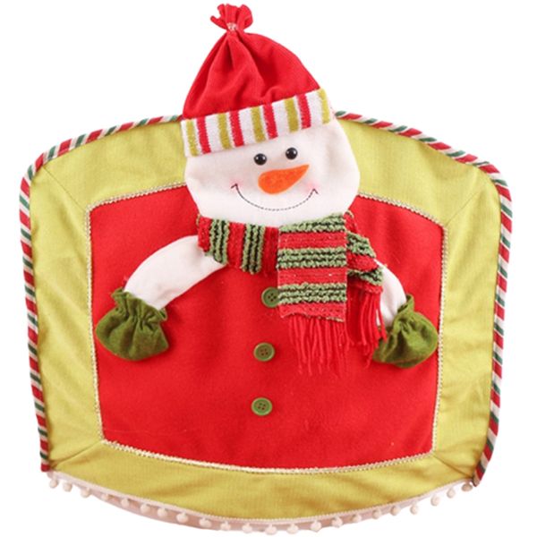 

big deal merry christmas chair cover santa snowman deer holiday party kitchen dining table chair back cover slipcover decor