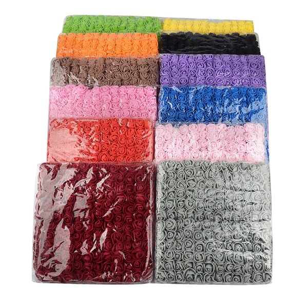 

144pcs 2cm pe foam rose artificial flower bouquet multicolor rose wedding flower decoration scrapbooking fake rose flower