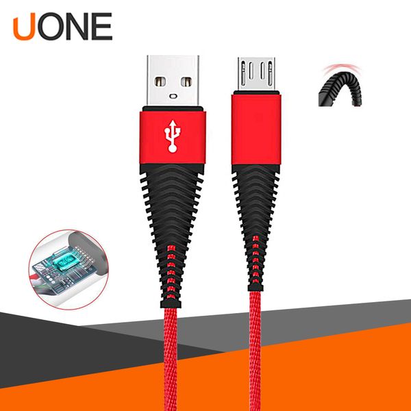

flexible mic usb cable high tensile speed 2.4a charging data nylon braid type-c cable cord for android samsung huawei charger sync cables 1m