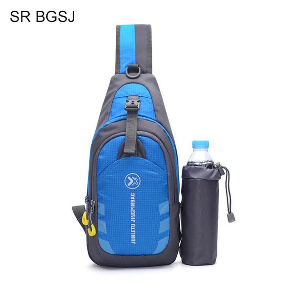 

with kettle pocket casual women men waterproof nylon cross body shoulder belt chest bag