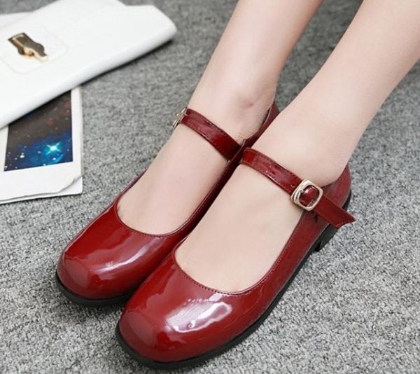 

send 2017 spring new style flat bottom square head women's shoes, Black