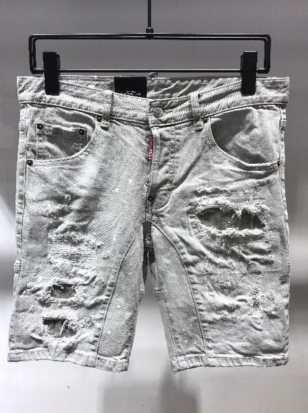 

brand new summer mens holes denim shorts fashion men denim jeans slim straight pants trend mens designer pants#4297, Blue