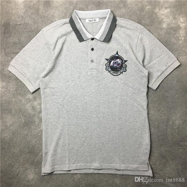 

2017 brand summer men's polo shirt men cotton short sleeve shirt fashion men t shirt angry monkey mens clothing, White;black