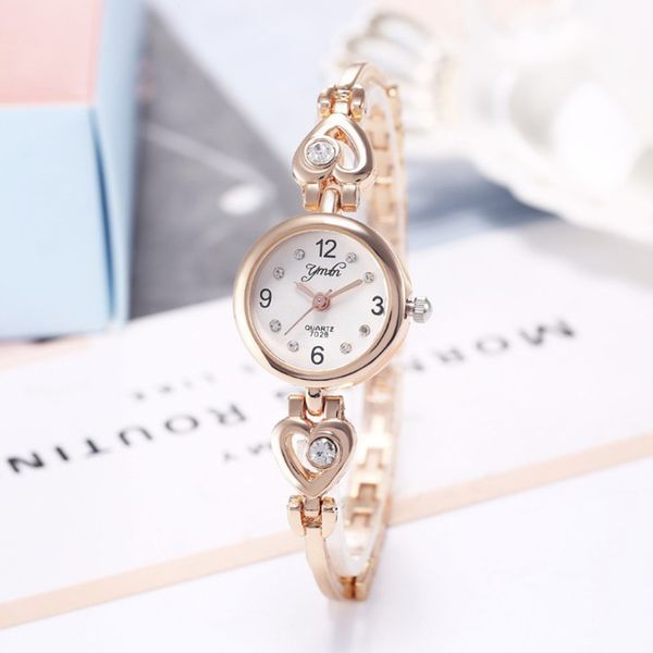 

bayan kol saati women wrist watc women's fashion watches for women simple digital heart bracelet bracelet quartz wrist watch, Slivery;brown