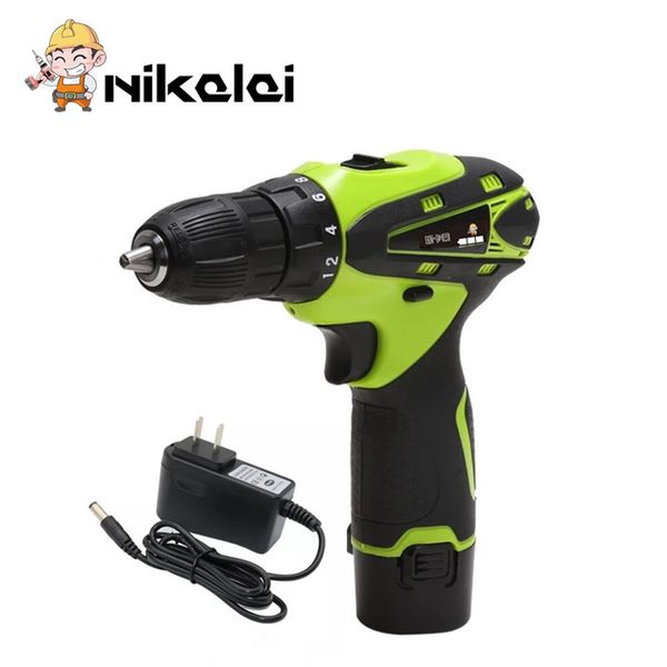 

12v две скорости мини-отвертка домой поделки аккумуляторная батарея лития электрическая отвертка руки дрель дерево инструмент пушка мощность