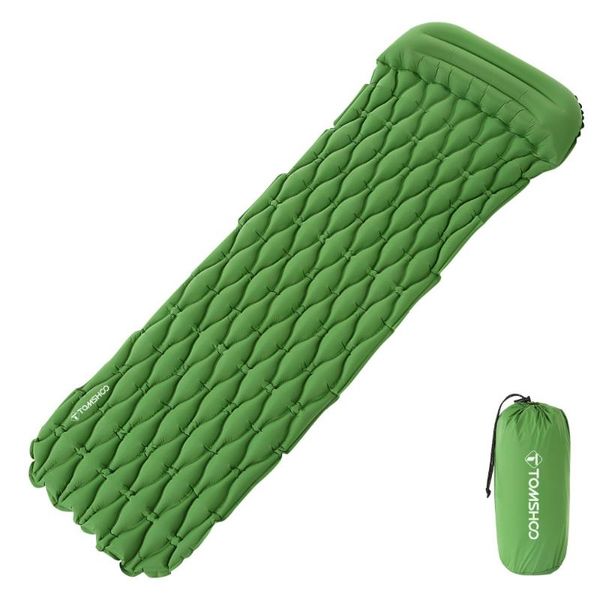 

tomshoo inflatable sleeping pad bed outdoor camping mat mattress with pillow moistureproof air mattress cushion sofa for travel