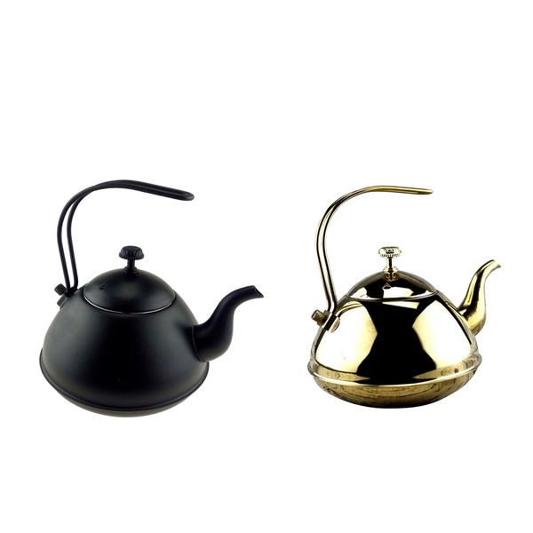 

2pcs 2l stainless steel tea coffee kettle gooseneck thin over coffee