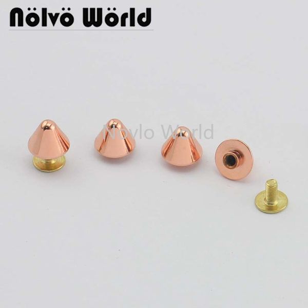 

wholesale 500pcs, rose gold metal rivets handbag accessories studs nail luggage belt screw fittings nail, Black