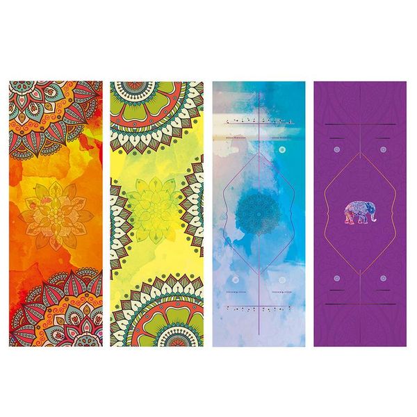 

2mm printed non-slip ultrathin yoga mats body slimming fitness gym esterilla pilates microfiber yoga mat pads 183*63cm