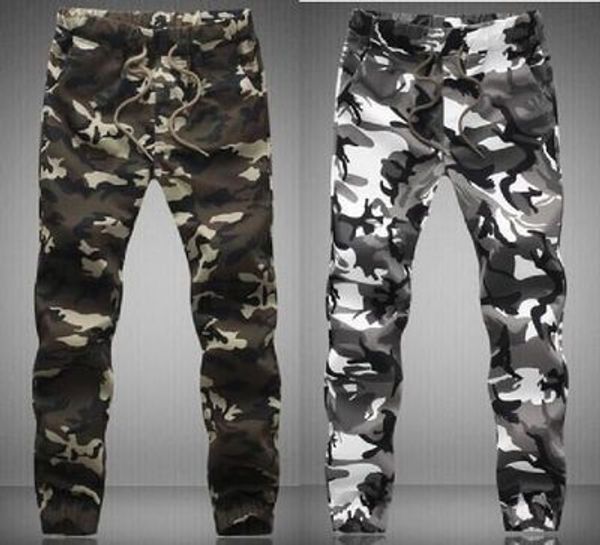 

mens designer 6920 camouflage slim casual pants cotton leggings, Black