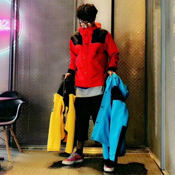 

19ss box logo x thenf arc logo mountain parka men women jacket casual street skateboard tn fj6 coat sport outwear dropshipping, Black;brown