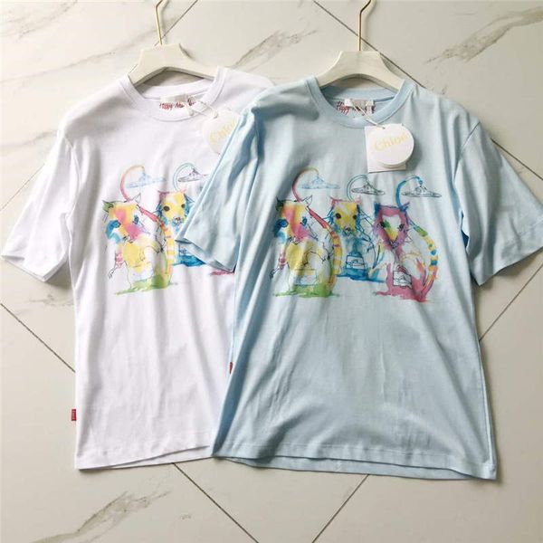 

women designer t shirts gg brand tees colorful letters printed short sleeves pattern style luxury girl t shirts, White