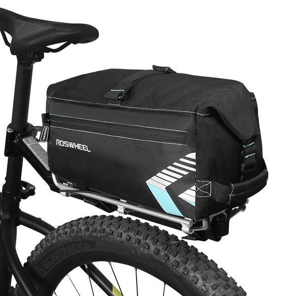 

roswheel new bicycle carrier bag rack trunk height adjustable bike luggage pannier cycling storage handbag shoulder strip 141415 panniers