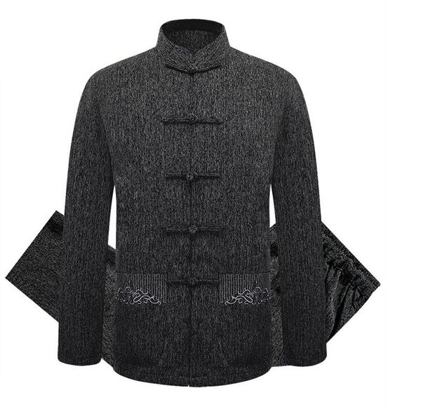 

brand new arrival chinesetraditional men's solid cotton linen suits sets coats+pants  l xl xxl 3xl mtj070202, Gray